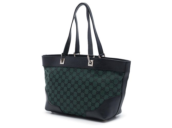 Borsa Tote Gucci GG Canvas verde - vista 2