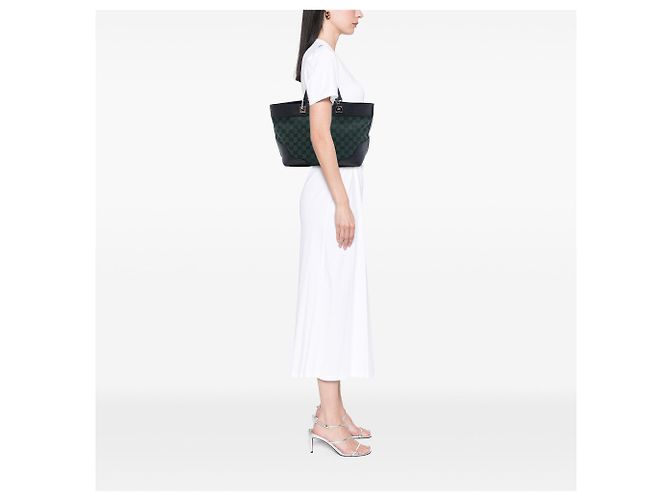 Borsa Tote Gucci GG Canvas verde - vista 6