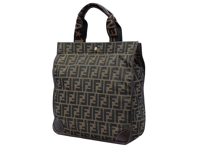 Bolso Shopping Fendi Zucca Canvas Marrón Castaño - vista 2