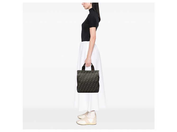 Bolso Shopping Fendi Zucca Canvas Marrón Castaño - vista 5