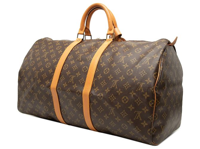 Borsa da viaggio Louis Vuitton Monogram Keepall 55 Marrone - vista 2