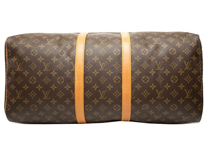 Borsa da viaggio Louis Vuitton Monogram Keepall 55 Marrone - vista 3