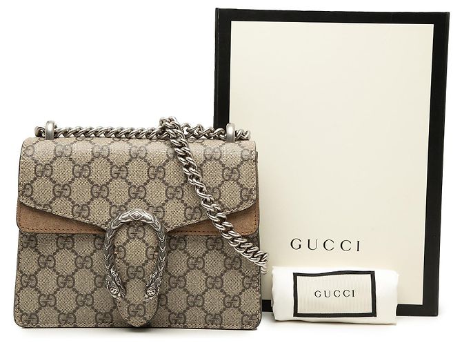 Borsa a tracolla Gucci Small GG Supreme Dionysus Marrone - vista 7