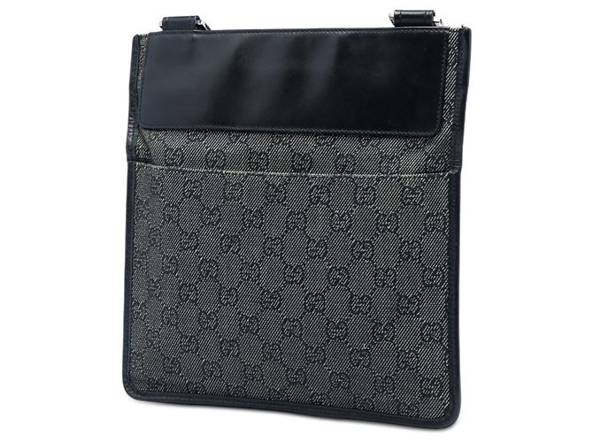 Borsa a Tracolla Gucci GG Denim Grigia Grigio - vista 2