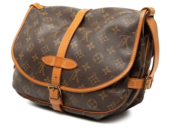 Borsa a tracolla Louis Vuitton Monogram Saumur 30 Marrone - vista 2