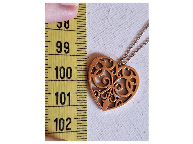 Tiffany & Co. Collana Enchant Cuore Metallo Rubedo Argento Rosa - vista 7