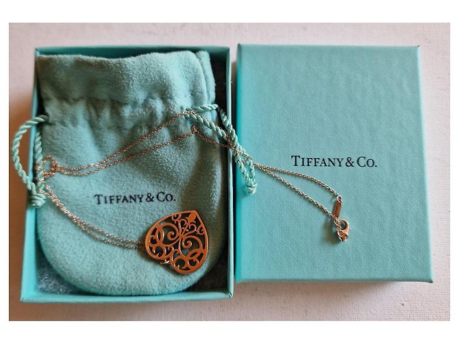 Tiffany & Co. Collana Enchant Cuore Metallo Rubedo Argento Rosa - vista 9