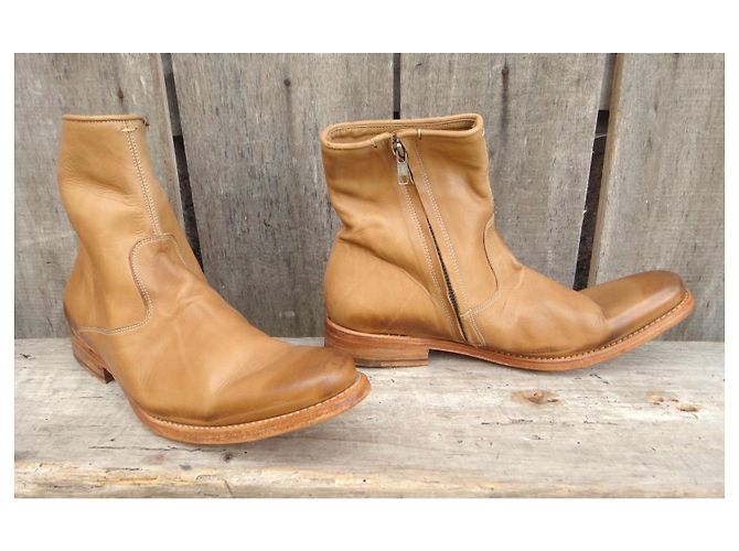Botas de cuero N.D.C. Made By Hand Castaño - vista 3