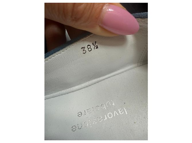 Autre Marque Truman's Mocassini in camoscio blu con nappe - vista 3