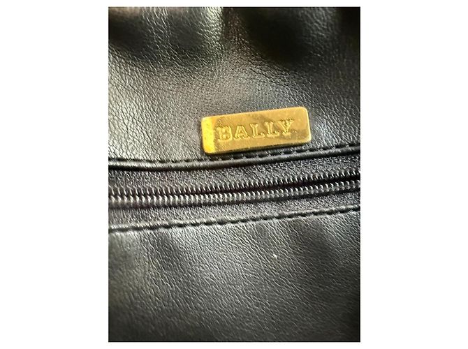 Bally Borsa a tracolla pelle trapuntata nera Nero Gold hardware - vista 13