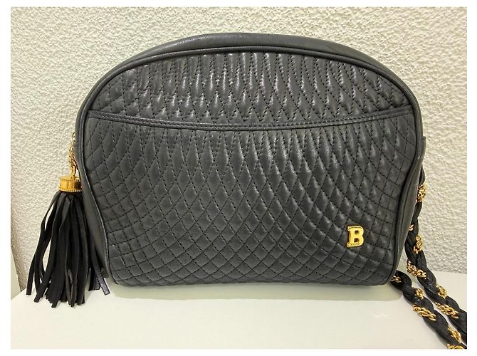 Bally Borsa a tracolla pelle trapuntata nera Nero Gold hardware - vista 3