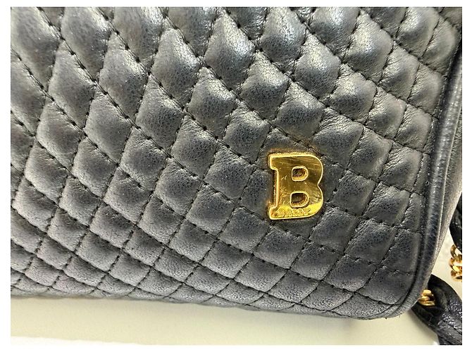 Bally Borsa a tracolla pelle trapuntata nera Nero Gold hardware - vista 4