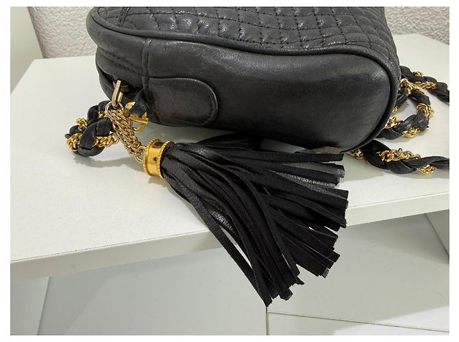 Bally Borsa a tracolla pelle trapuntata nera Nero Gold hardware - vista 5