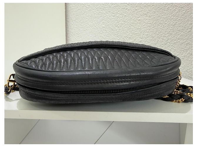 Bally Borsa a tracolla pelle trapuntata nera Nero Gold hardware - vista 7