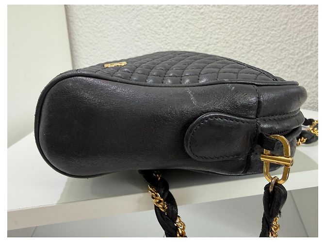 Bally Borsa a tracolla pelle trapuntata nera Nero Gold hardware - vista 8