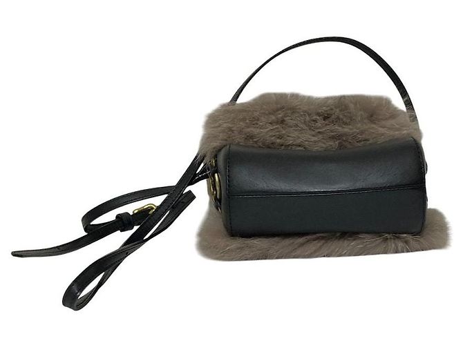 Autre Marque Borsa a tracolla in pelliccia ikot Nero - vista 4