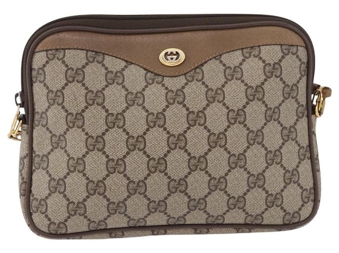 GUCCI GG Supreme Shoulder Bag PVC Beige Gold 97 02 068 - vista 13