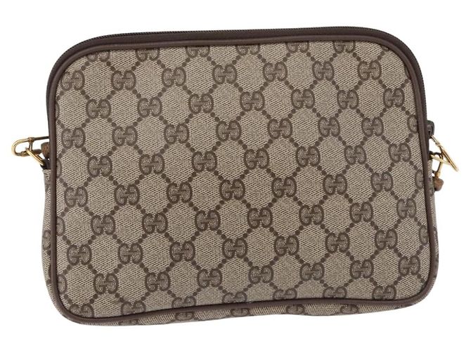 GUCCI GG Supreme Shoulder Bag PVC Beige Gold 97 02 068 - vista 2