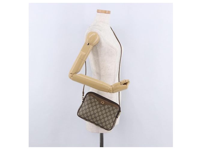 GUCCI GG Supreme Shoulder Bag PVC Beige Gold 97 02 068 - vista 21