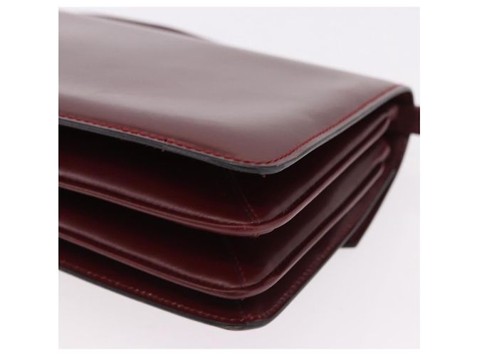 GUCCI Shoulder Bag Leather Bordeaux Gold - vista 17