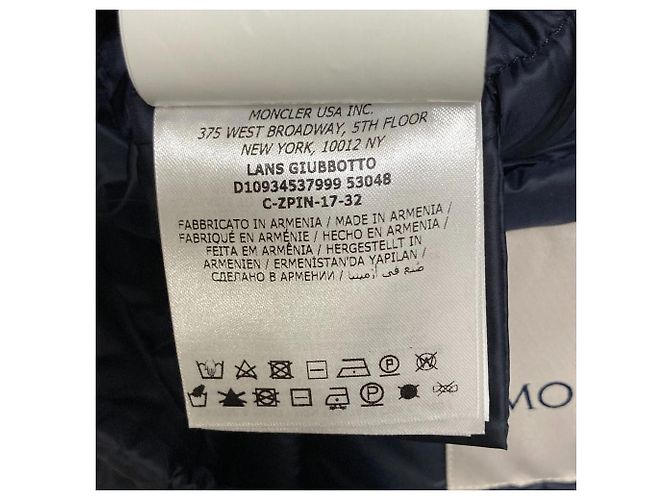 Casaco curto de penas Moncler LANS Azul - vista 11