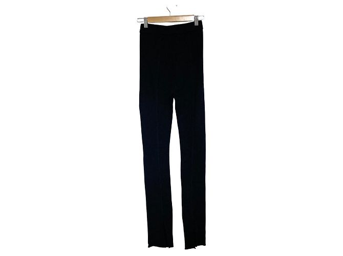 Autre Marque Deuxieme Classe Leggings a coste Nero - vista 2