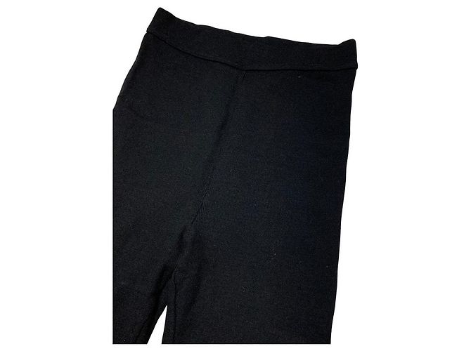 Autre Marque Deuxieme Classe Leggings a coste Nero - vista 3