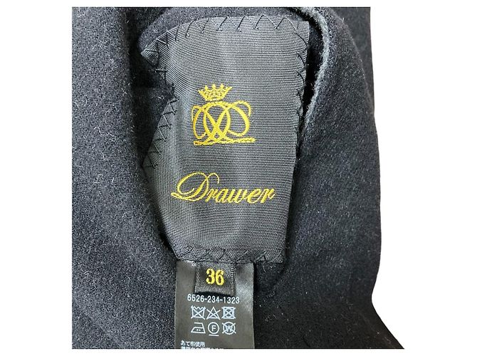 Autre Marque Drawer Wollkleid Schwarz - Ansicht 8
