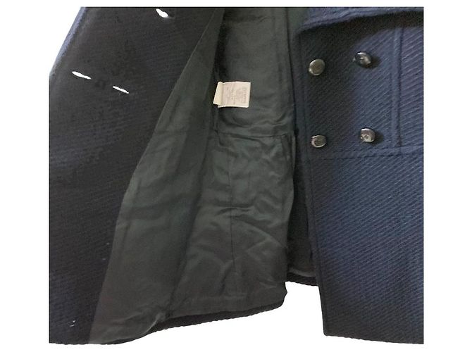 Abrigo de lana Armani Collezioni Azul Azul marino - vista 4