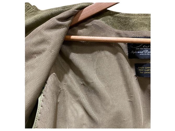 Autre Marque Chaqueta de cuero gamuza Sisii Verde - vista 10