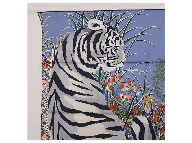 Hermès HERMES Carre 70 Scarf  Tiger  Silk Red - vista 8