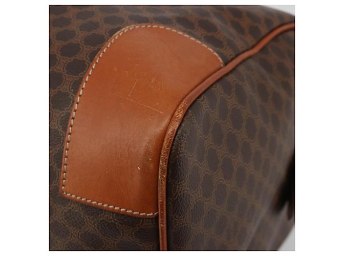 Céline CELINE Macadam Canvas Boston Bag PVC Leder Braun Gold - Ansicht 15