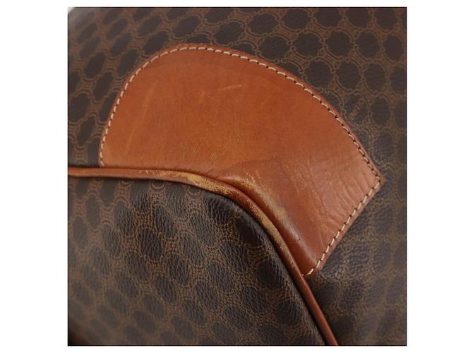 Céline CELINE Macadam Canvas Boston Bag PVC Leder Braun Gold - Ansicht 16
