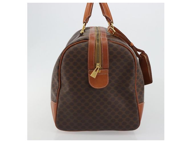 Céline CELINE Macadam Canvas Boston Bag PVC Leder Braun Gold - Ansicht 4