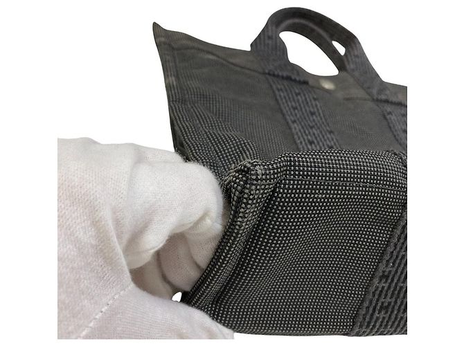 Hermès Herline PM Canvas Tote Bag Braun - vista 14