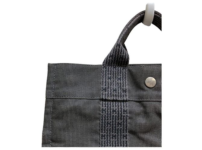 Hermès Herline PM Canvas Tote Bag Braun - vista 2