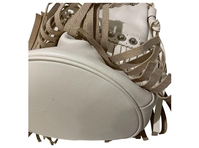 Autre Marque Borsa a tracolla J&M Davidson Carnival M borchiata Bianco - vista 13