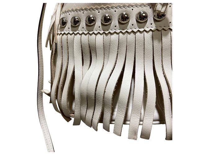 Autre Marque Borsa a tracolla J&M Davidson Carnival M borchiata Bianco - vista 3