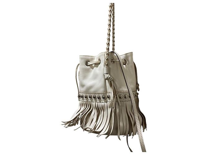 Autre Marque Borsa a tracolla J&M Davidson Carnival M borchiata Bianco - vista 7