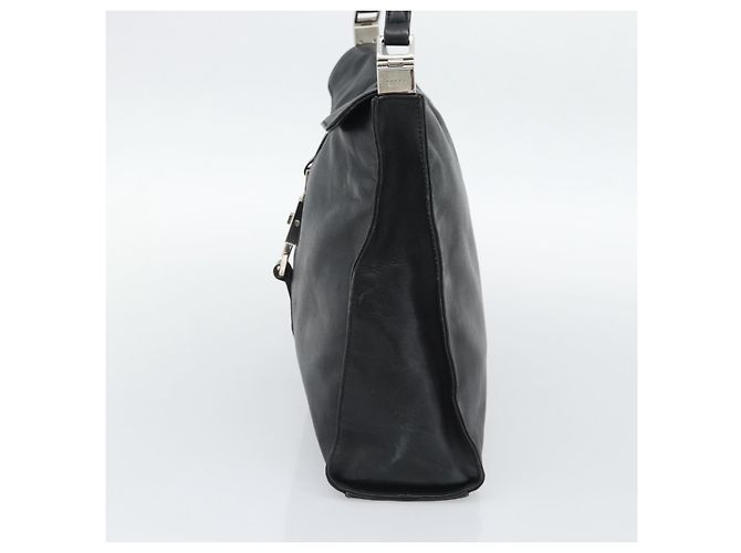 GUCCI Jackie Shoulder Bag Leather Black Silver 001.3355 - vista 4