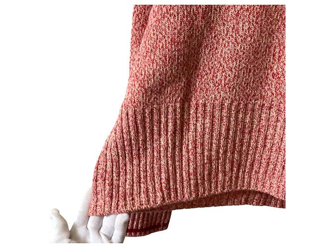Autre Marque MACPHEE Feiner Lammwoll-Rollkragenpullover Rot - Ansicht 4