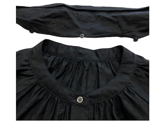 Autre Marque Mila Owen 2way Sheer Bowtie Bluse Schwarz - Ansicht 4