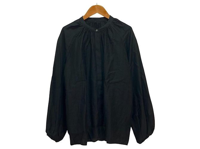 Autre Marque Mila Owen 2way Sheer Bowtie Bluse Schwarz - Ansicht 5