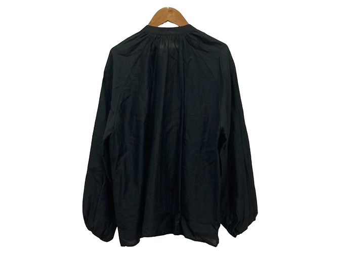 Autre Marque Mila Owen 2way Sheer Bowtie Bluse Schwarz - Ansicht 6