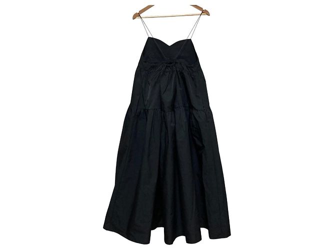 Autre Marque UNMINOU Herz-Camisole-Maxikleid Schwarz - Ansicht 3