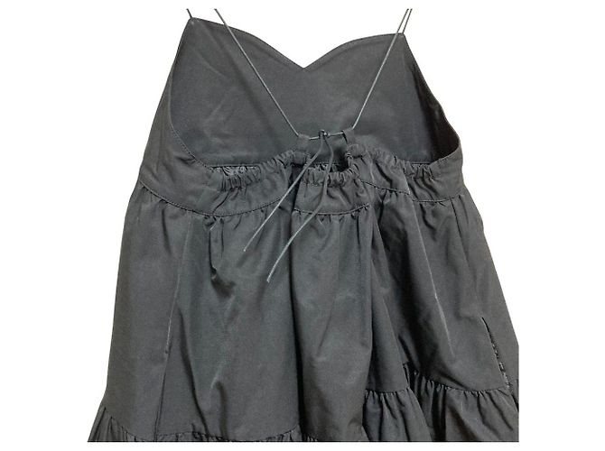 Autre Marque UNMINOU Herz-Camisole-Maxikleid Schwarz - Ansicht 4
