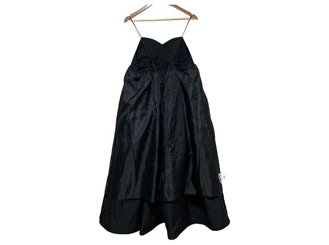 Autre Marque UNMINOU Herz-Camisole-Maxikleid Schwarz - Ansicht 5