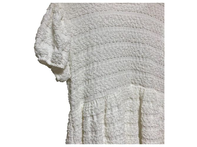 Autre Marque UNMINOU Kleid mit Raffung Weiß - Ansicht 2