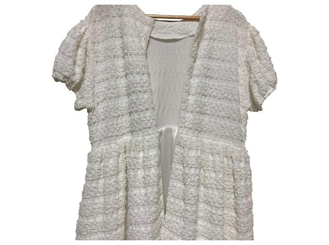 Autre Marque UNMINOU Kleid mit Raffung Weiß - Ansicht 5