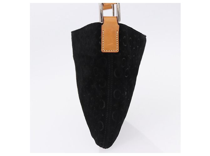 Céline CELINE C Macadam Canvas Hand Bag Suede Black Silver - vista 3